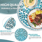 Plastic Serving Tray with Handles, CircleOttoman Tray, Sticker Tray with Leaf - Image 4