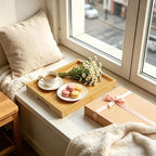 2 Pack Bamboo Bed Tray Tables - Image 8