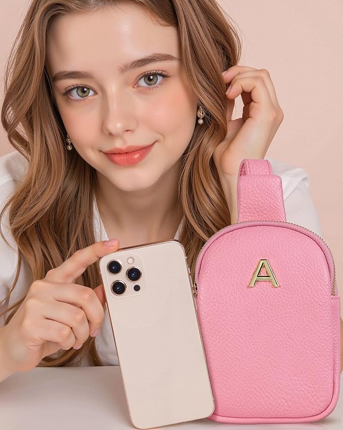 Birthday Gifts for Daughter Granddaughter, Personalized Crossbody Bags with Initial Letters, Teen Girl Gifts Trendy Stuff, Mini Lightweight Sling Purse, Gifts for Her, Gifts for Teen Girls