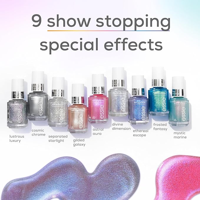 essie Nail Art Studio Special Effects Polish, Pearl, Vegan, Blue Nail Polish, Divine Dimension, 0.46 Fl Oz