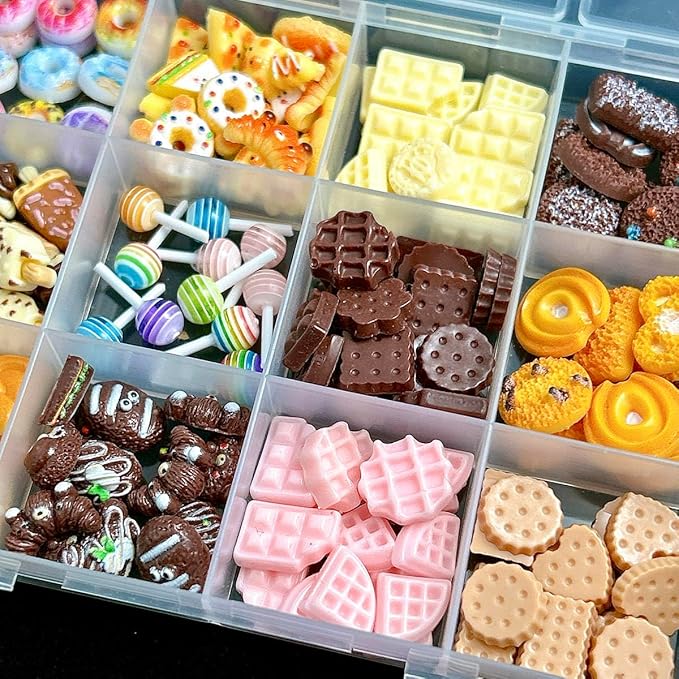 3D Mixed Lollipops Candy Nail Charms, Cute Colours Candy Food Charms Hollow Chocolate Donut Charms for Nails Art Designs, Kawaii Biscuits Chocolate Nail Art Decorate DIY Crafts Accessories
