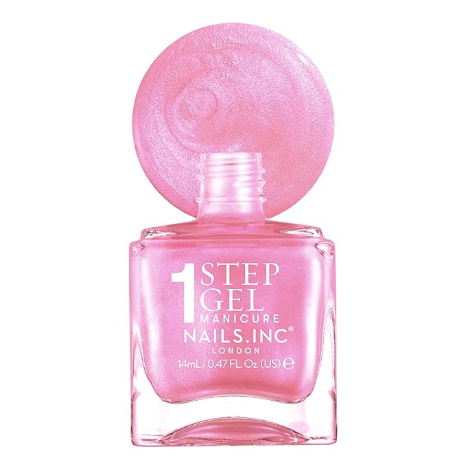 Nails Inc It's Topless Gel-Like Nail Polish, 4-in-1 Base Coat, Treatment, Color, Top Coat, Long Lasting, Strong, Chip Free, Glossy Salon Quality Manicure, Air Dry Nail Polish, Addison, 0.47 Fl Oz