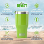 Beast 20 oz Tumbler Stainless Steel Vacuum Insulated Coffee Ice Cup Double Wall - Image 6