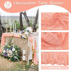 12 Pack Cheesecloth Table Runner 35x72 Inch Boho Gauze Table Runner Rustic - Image 4