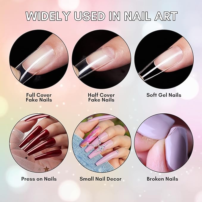 Makartt Super Strong Nail Glue: 100PCS Long Lasting Professional Adhesive for Acrylic and Press on Nails Repair, 0.07oz Supplies for DIY Salon and Home Use