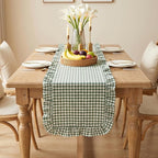 Eternal Beauty 14x72 Gingham Ruffle Table Runner - Image 9