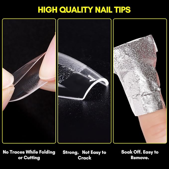 Makartt Coffin Fake Nail Tips: Medium-Short Full Cover Pre-shape Gel Nail Tips Half Matte Soft Clear Acrylic False Nails, 12 Sizes Press on Nail Extension DIY Salon Home Gifts for Women 120pcs