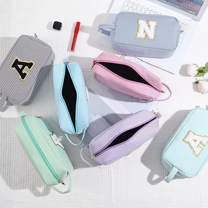 YOOLIFE Gifts for Grandma - Grandma Gifts, Great Grandma Gifts, Best Grandma Gifts, Personalized Birthday Gifts for Grandma, Monogram Initial Makeup Bag Make Up Bag for Women N