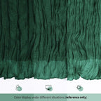 12 Pack Emerald Green Cheesecloth Table Runner 17x108 Inch Semi Sheer Boho - Image 8