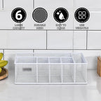 VIKEYHOME Paper Plate Organizer, Metal Silverware Caddy, Caddy - Image 3