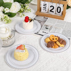 bUCLA 200PCS Silver Plastic Plates - Image 3