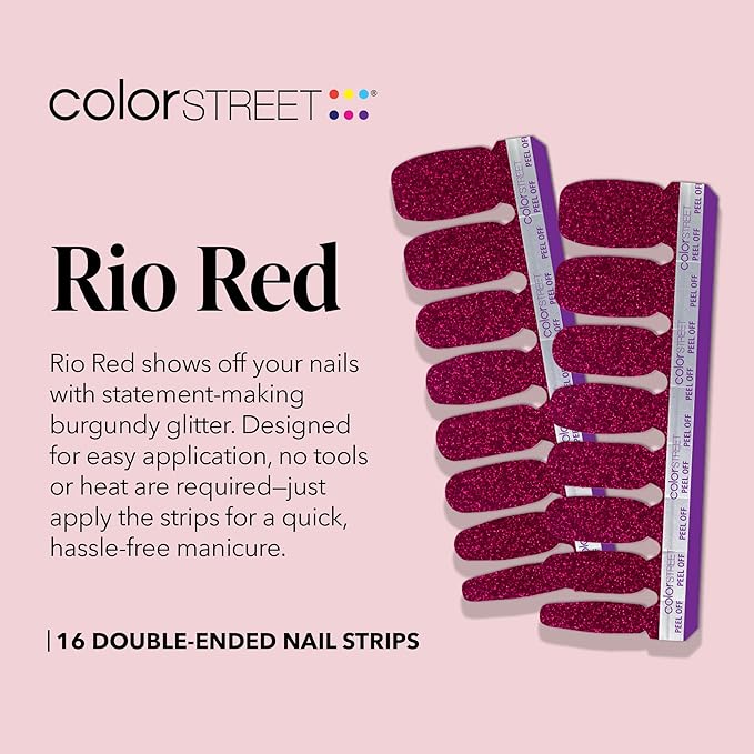 Color Street Rio Red Nail Strips
