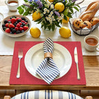 Faux Leather Heat Resistant Placemats 6 Packs, Waterproof Wipeable Dining PU - Image 8