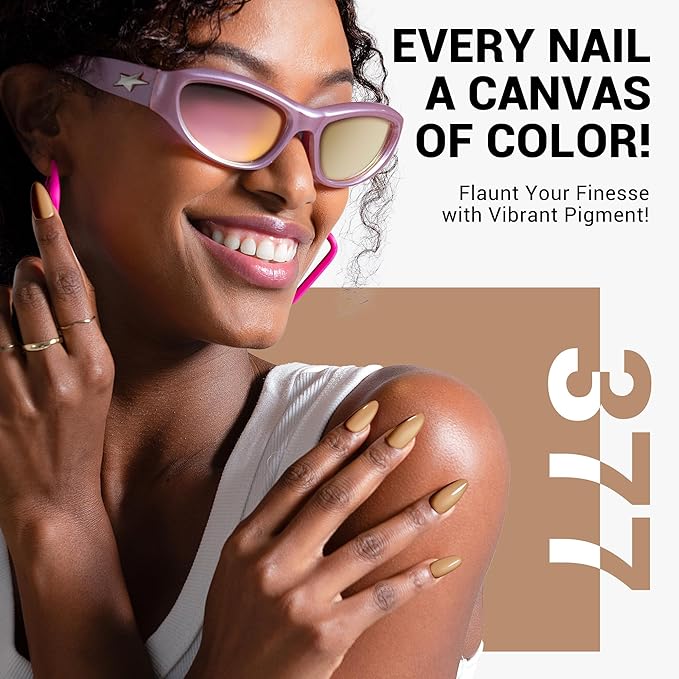 MelodySusie Thick Brown Gel Nail Polish,0.5 Fl Oz Beige Nails Soak Off UV LED Neutral Nude Gel Polish Gift for Women Nail Art Manicure Salon DIY Nail Design Decoration at Home-377
