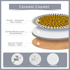 6 Pcs Coasters for Drinks with Holder, Abstract Art Minimalist Absorbent - Image 3