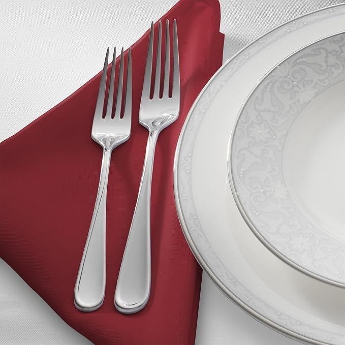 Lann's Linens Set of 12 Cloth Dinner Napkins, 20-inch Polyester Napkins - Image 2
