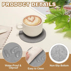 uxcell 5Pcs PU Leather Coasters - Image 3