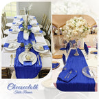 6 Pack Royal Blue Cheesecloth Table Runner, 17 x 108 inch, Semi Sheer Boho - Image 5
