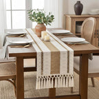 Boho Table Runner with Tassels 12x72 Inch - Image 3