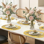 Placemats Set of 6, 11.8 x 17 Inch, Waterproof Wipeable Reversible PU Placemat - Image 9