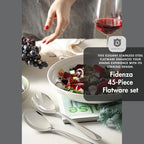 Silverware Set for 8 with Serving Utensils, 18/10 Stainless Steel Flatware - Image 5