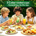 20oz Plastic Reusable Drinking Glasses 6PCS, Vibrant Tumblers - Image 11