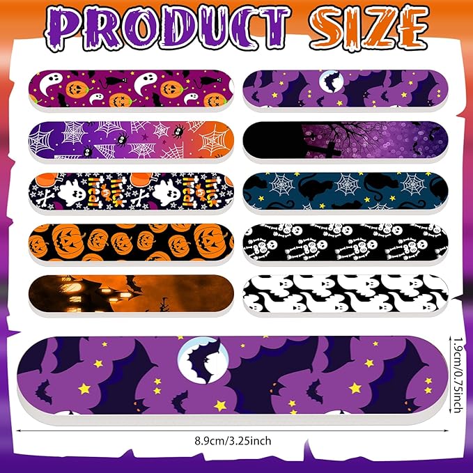 50 Pack Halloween Gifts Bulk for Women Mini Emery Board Nail Files Crazy Party Favors Halloween Theme Goodie Bags Stuffers for Party Supplies Employee Appreciation Teacher Staff Coworkers