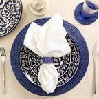 Handmade Beaded Coasters, Glass Bead Coasters in Blue, Coffee Table Décor - Image 3