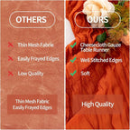 6 Pack Terracotta Cheesecloth Table Runner 35x120 Inch | 10Ft Rustic Boho Gauze - Image 9