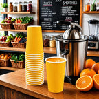 Restaurantware Ripple Wall Coffee Cups 500 Count 16 Ounce Insulated Yellow - Image 4