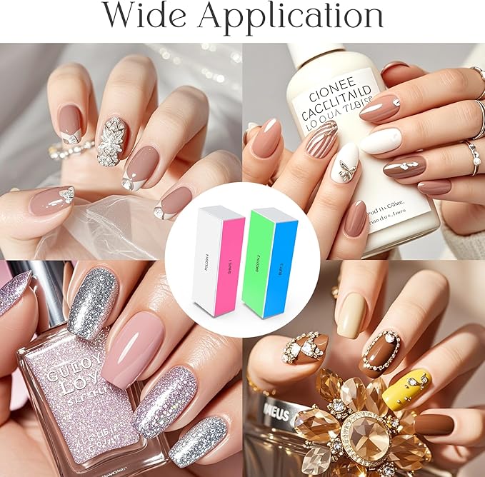 4 Way Nail Buffer Block,4pcs Nail Shine Buffers Blocks Files for Natural and Acrylic Nails Smoother Buffing Block Polisher Fingernail File Buffer
