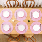 SHACOS Round Braided Placemats Set of 6 Round Table Mats - Image 8
