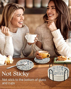 Absorbent Cup Coasters Set of 6 - Image 6