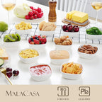 MALACASA 5 oz Porcelain Dip Bowls Set, 12 Pack Small Ramekins Stackable | - Image 5