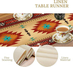 Aztec Southwest Table Runner, Ethnic Style Geometric Triditional Kitchen Table - Image 5