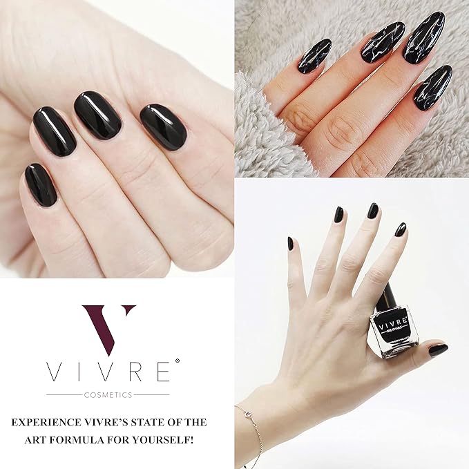 VIVRE Cosmetics Quick Dry Shiny Halal Nail Polish - Vegan, Non-Toxic, Long Lasting, Breathable & Water Permeable