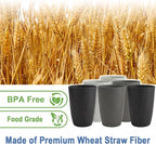 Wheat Straw Cups 6 PCS - 16 OZ Drinking Glasses - Image 2