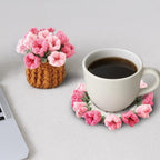 Crochet Flower Coasters, Handmade Bouquet Coasters - Image 6
