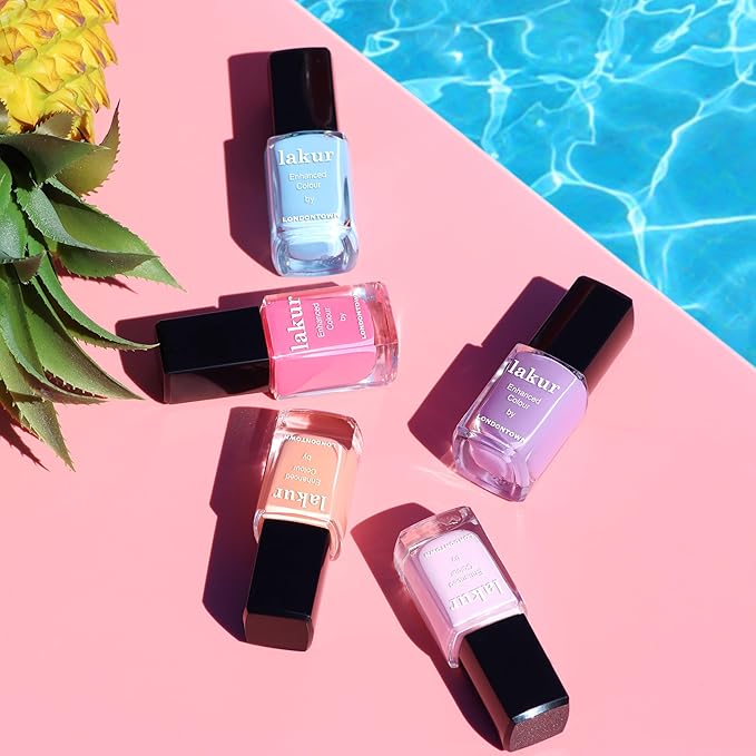 LONDONTOWN lakur Nail Polish - Chip-Resistant, Non-Toxic, Conditions & Hydrates Nails | Glossy Psychedelic Purple, Road Trip, .40 fl oz