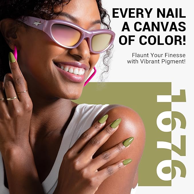 MelodySusie Thick Sage Green Gel Nail Polish,0.5fl oz Nails Soak Off UV LED Grass Gray Green Gel Polish Gift for Women Nail Art Manicure Salon DIY Nail Design Decoration at Home-A1309