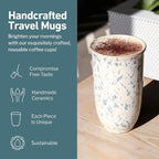 NOVA CERAMICS Travel Coffee Mug– Travel Coffee Tumbler – On the Go Coffee Mug – - Image 2