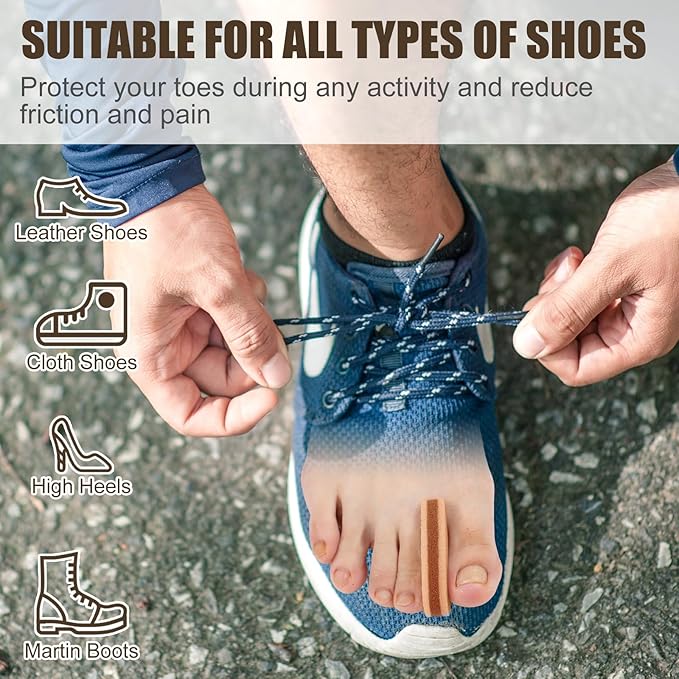 24 Pcs Foam Toe Separator for Corn, Blister, and Hammer Toe Gasket-Redress Overlapping Toes Relieve The Pain Prevent Friction and Release Pressure