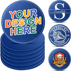 Custom Personalized Leather Coasters by Vebermo