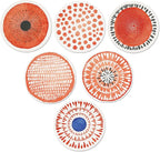 AD Set of 6 Coasters for Drinks Absorbing Round Ceramic Stone Coaster - Image 2