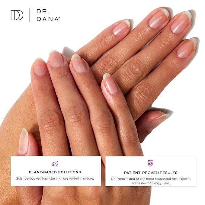 Dr. Dana No Polish Manicure Set - Shine and Strengthen Your Nails with Natural Glycolic Serum, Cuticle Oil, Nail Buffer Block, and Glass Nail File, Nail Care Kit for Healthy Nails, Halal Certified