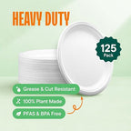 100% Compostable Disposable Paper Plates - Image 2