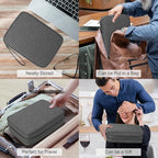 FYY Electronic Organizer, Travel Tech Pouch Bag, Extra Large, Dark Grey | Wrist - Image 7