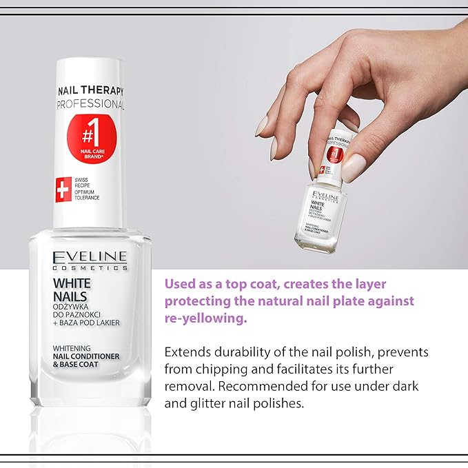Eveline Cosmetics 3 In 1 Instantly Whiter Nail Whitener