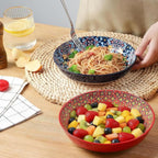 4-Piece Bohemian Style Ceramic Bowls - Image 5