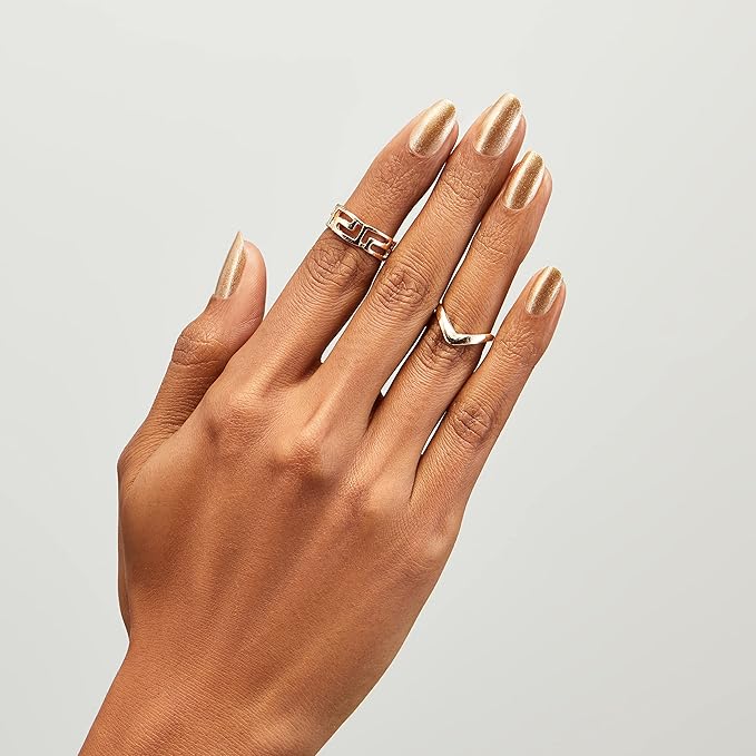 Nailtopia Bio-Sourced, Chip Free Nail Lacquer - All Natural, Strengthening Biotin and Superfood-Infused Polish - Chip Resistant Formula - Quick-Dry, Long Lasting Wear - Liquid Gold - 0.41 oz